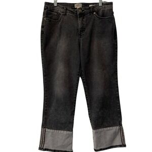 Duplicate-do not purchase  Lori‎ Goldstein Black Women's Straight Jeans 12P